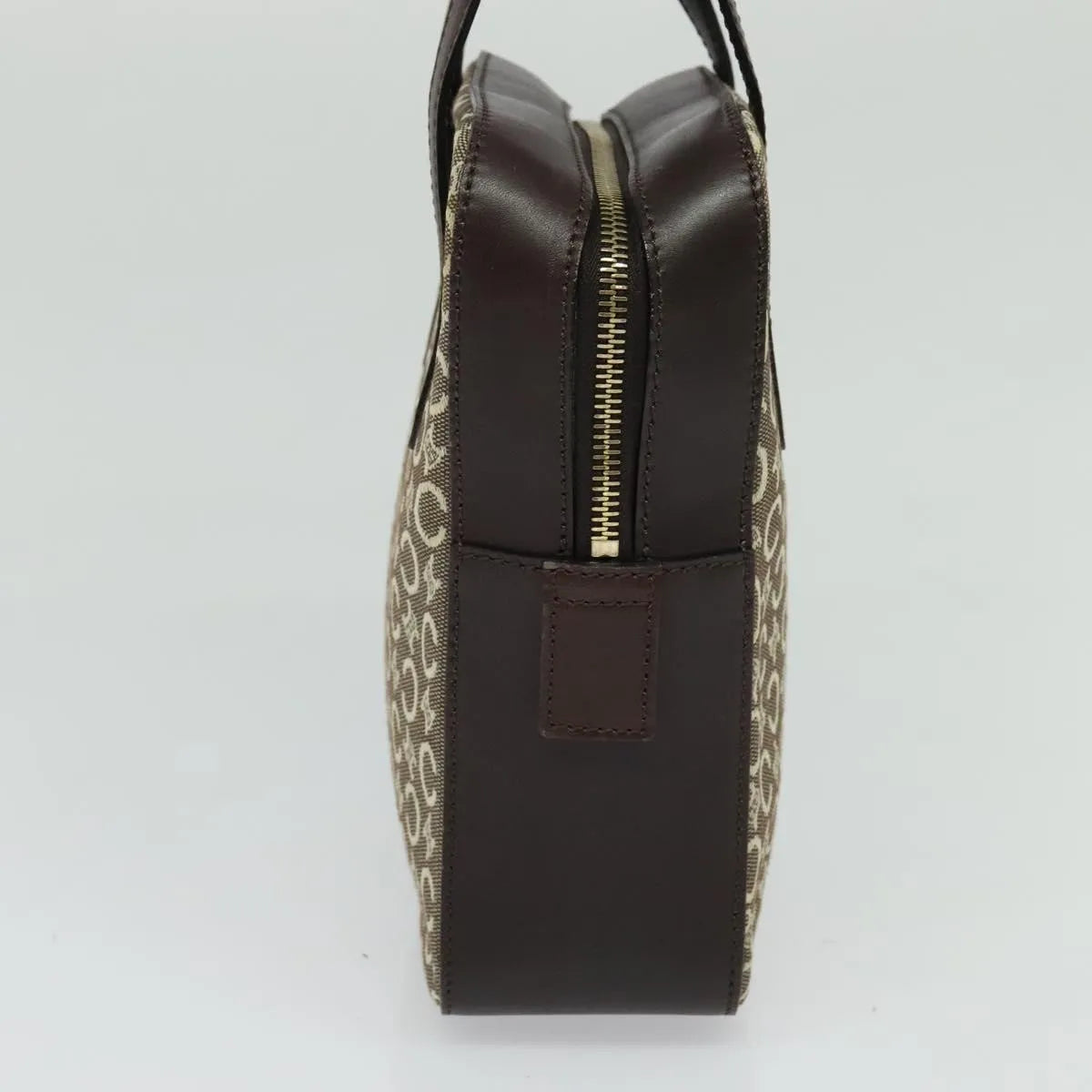 Celine C Macadam Handbag Canvas Gray Canvas Handbag (Pre-Owned)