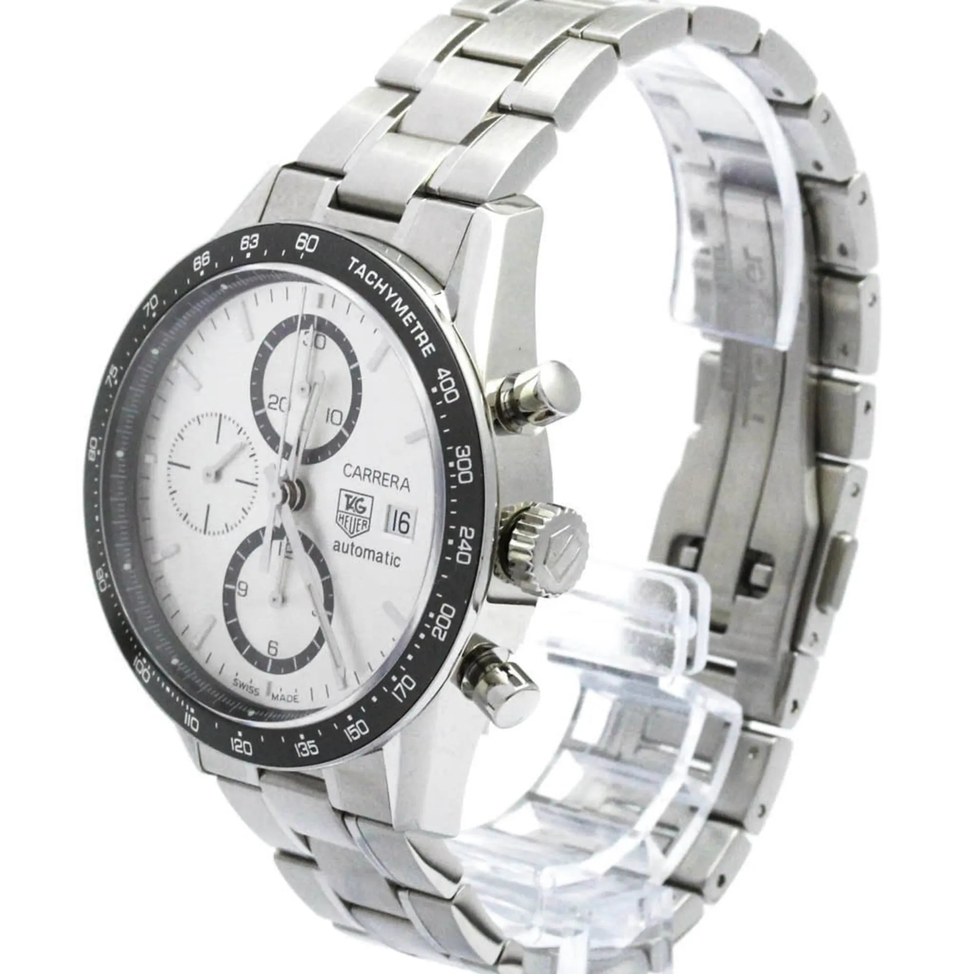 Tag Heuer Carrera Calibre 16 Chronograph Automatic Stainless Steel Watch (Pre-Owned)