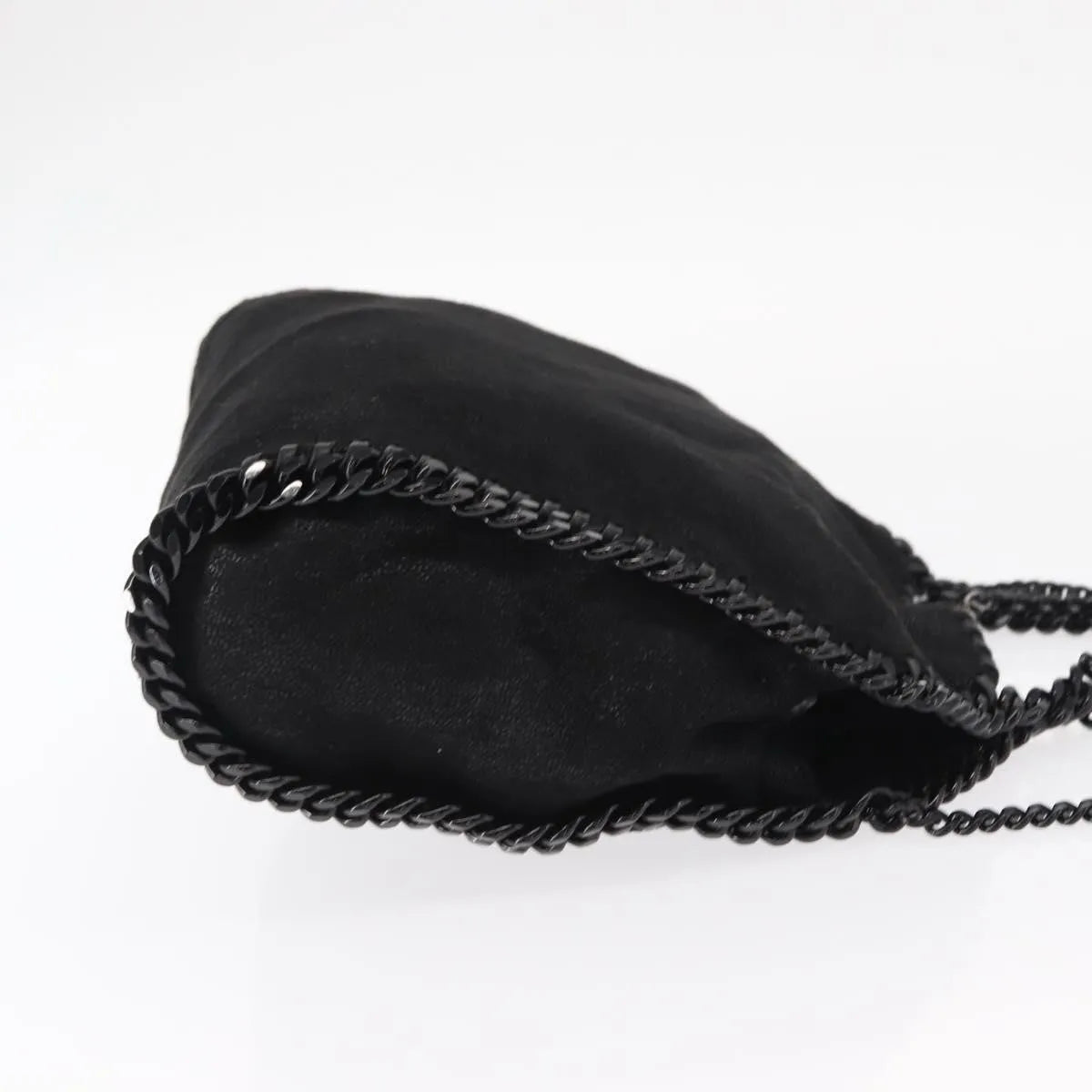 Stella Mccartney Falabella Fold Over Shaggy Deer Black Polyester Shoulder Bag Bag (Pre-Owned)