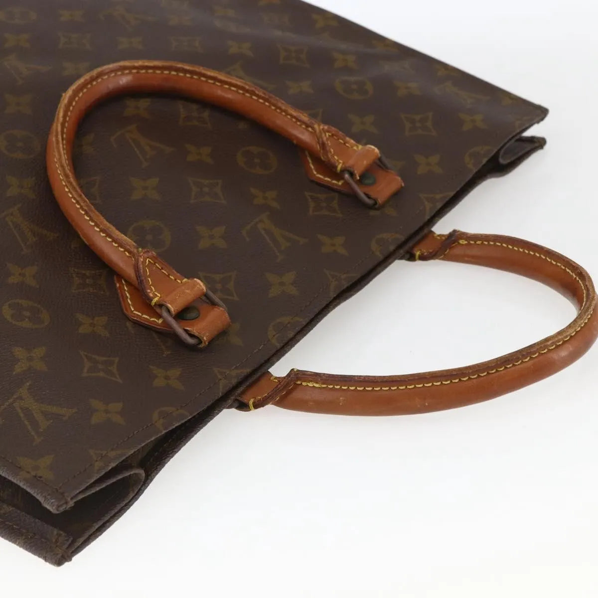 Louis Vuitton Sac Plat Monogram Brown Canvas Tote Bag Bag (Pre-Owned)