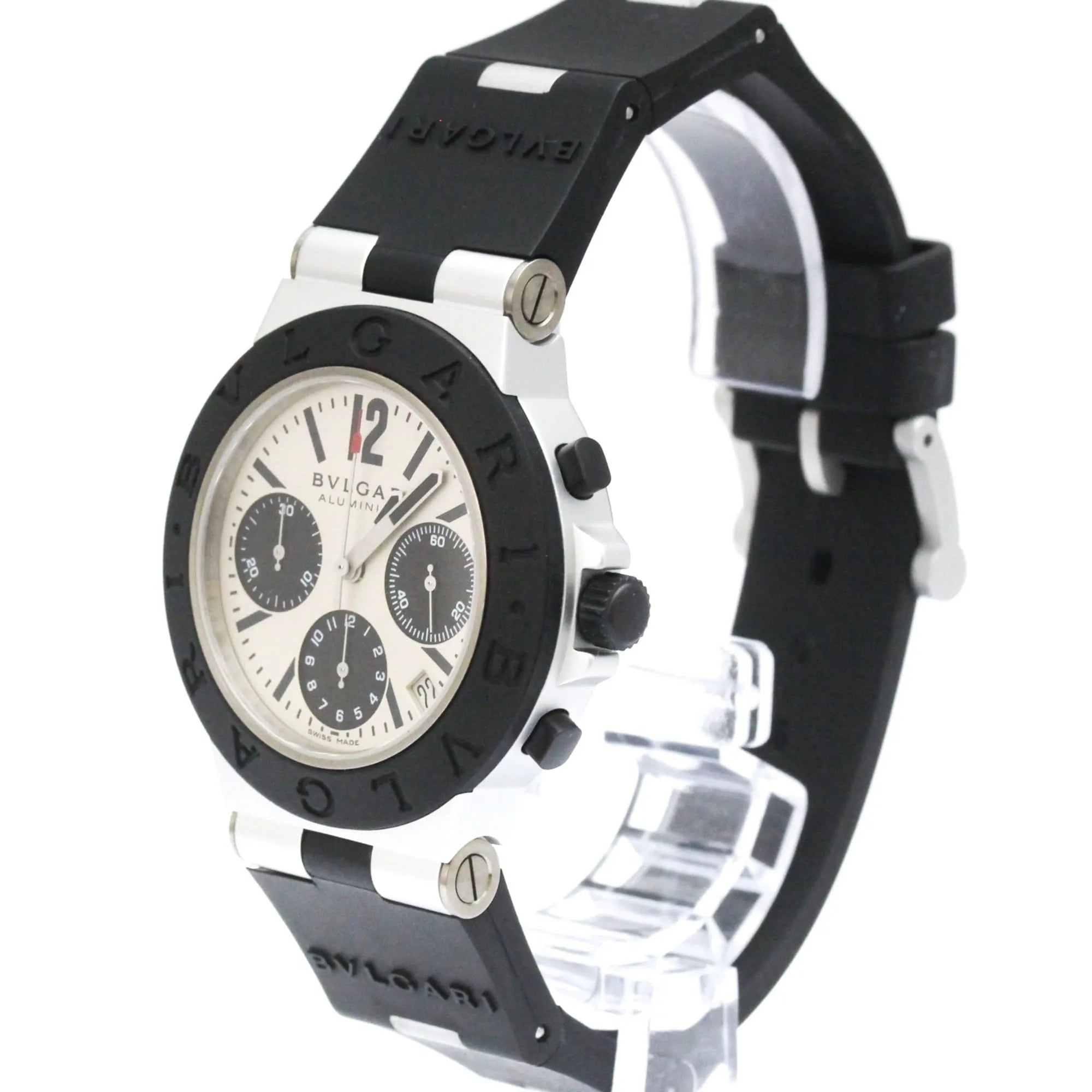 Bvlgari Diagono Automatic Aluminum And Rubber Watch (Pre-Owned)