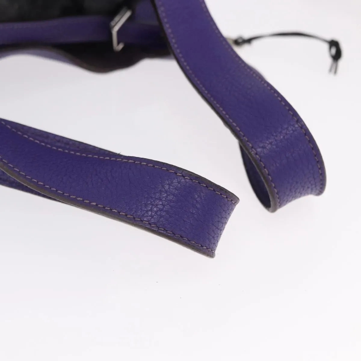 Hermes Picotin Lock Clemence Purple Leather Handbag (Pre-Owned)
