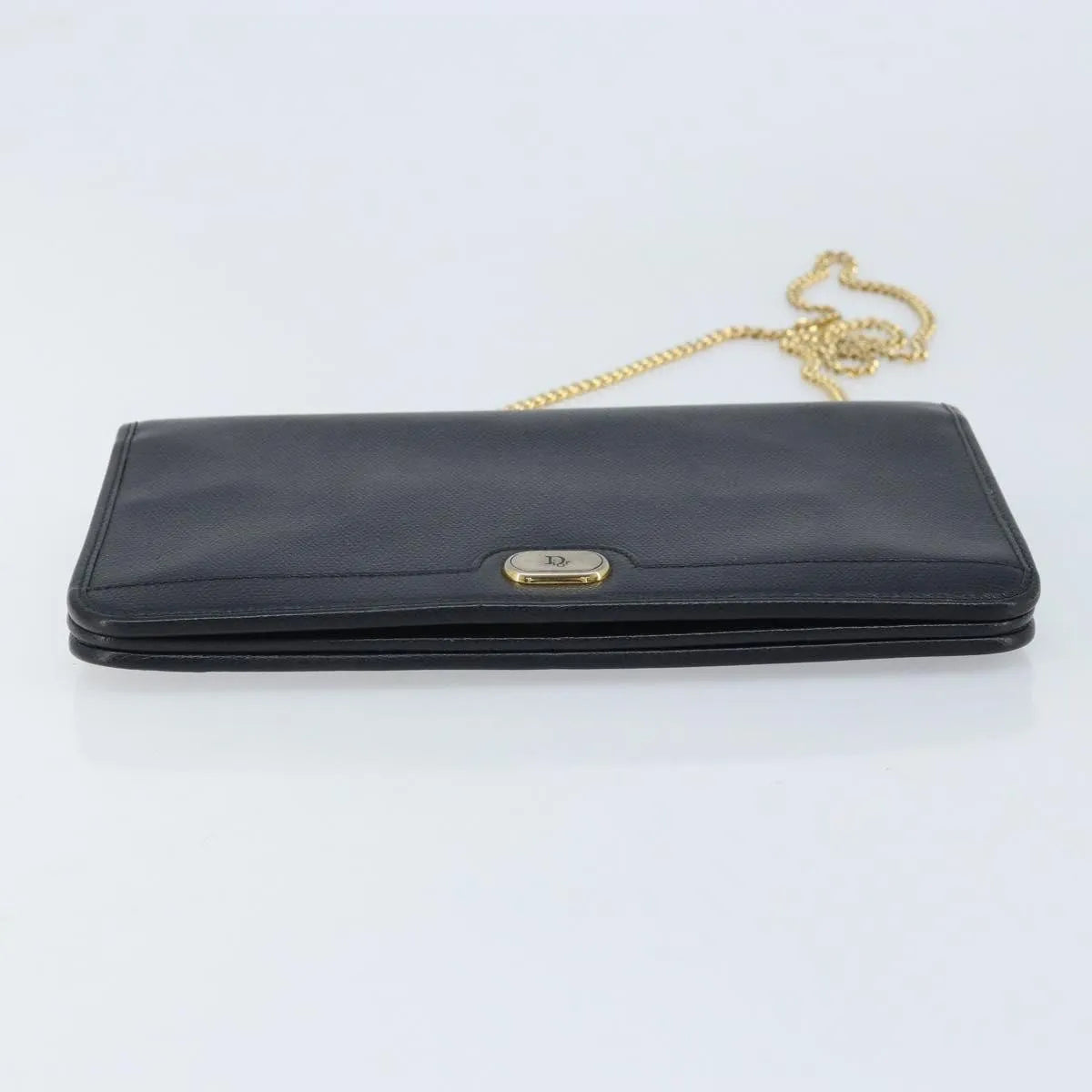 Christian Dior Vintage Honeycomb Chain Canvas Black Canvas Shoulder Bag Bag (Pre-Owned)