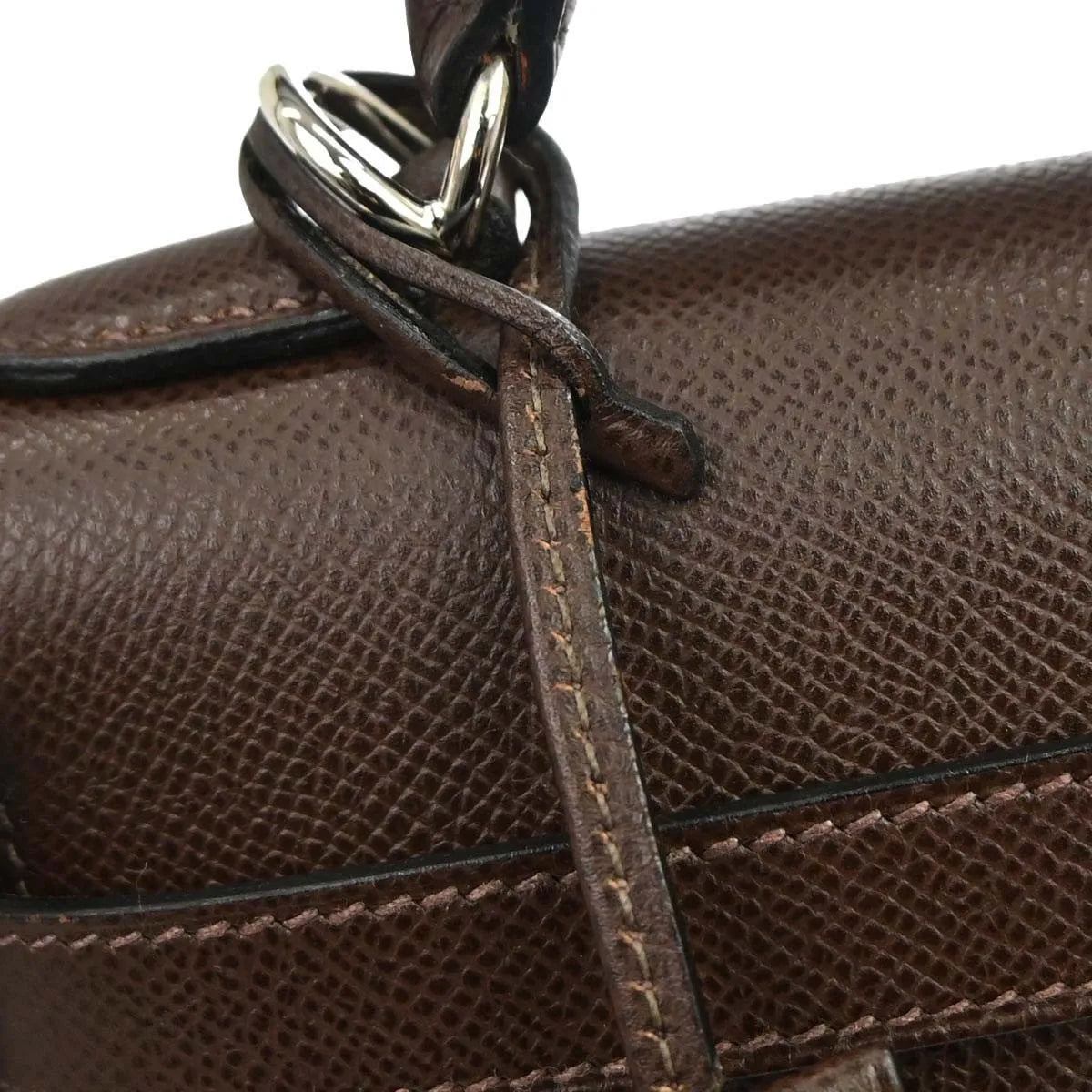 Hermes Kelly Sellier Epsom Brown Calfskin Handbag (Pre-Owned)