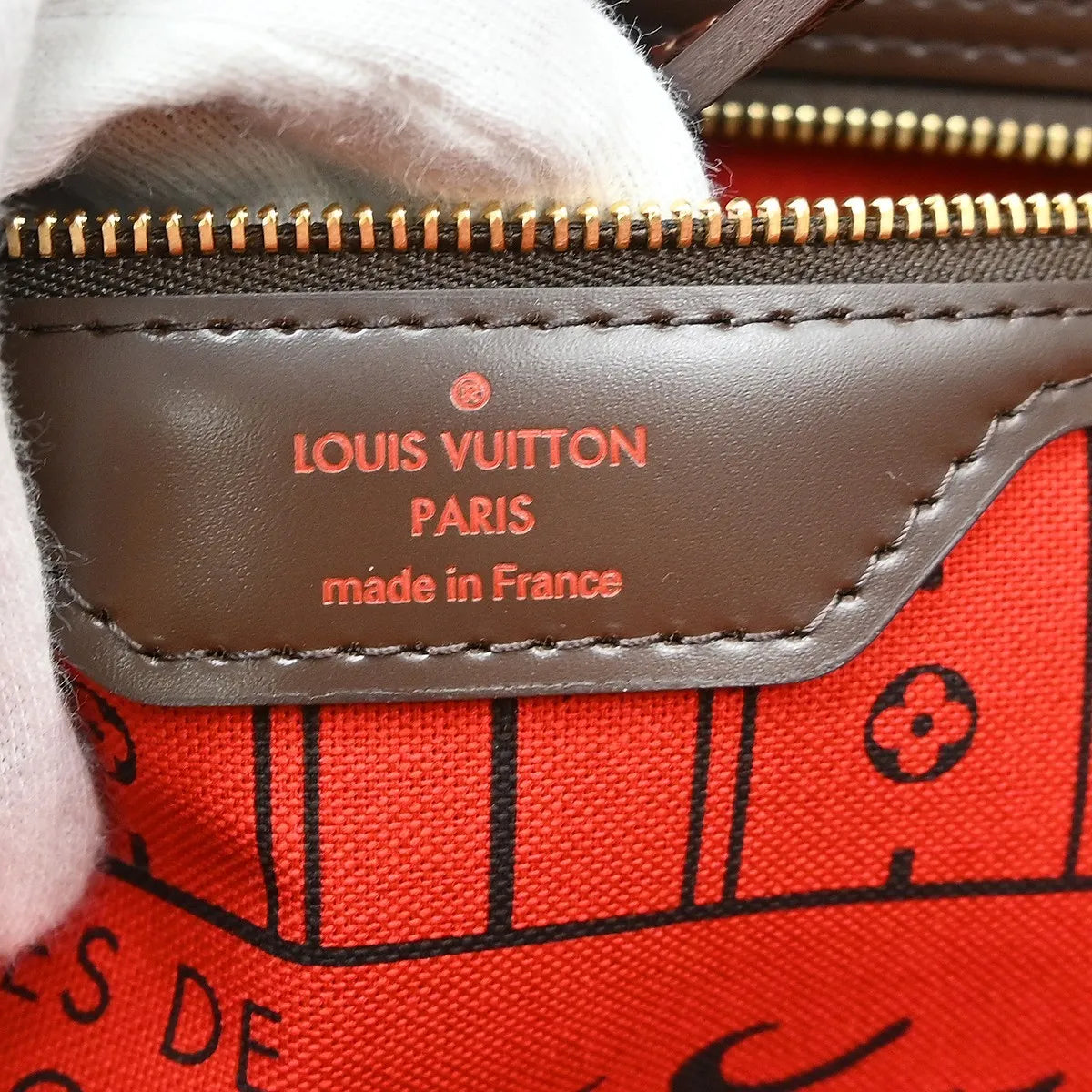 Louis Vuitton Neverfull Tote Damier Brown Canvas Tote Bag Bag (Pre-Owned)