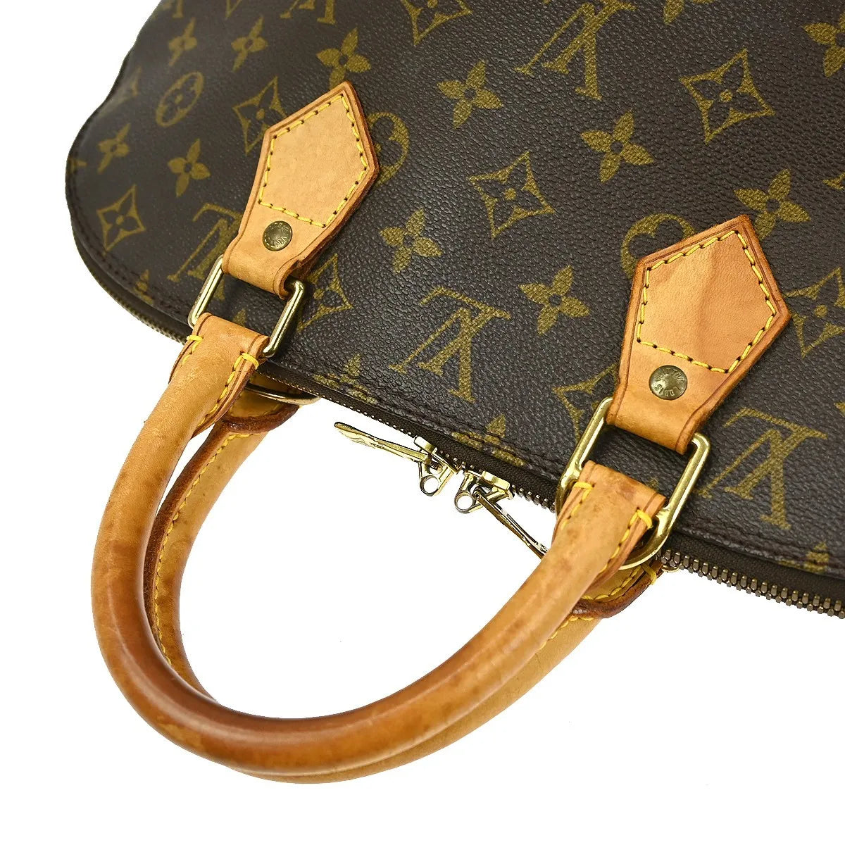Louis Vuitton Alma Monogram Brown Canvas Handbag (Pre-Owned)