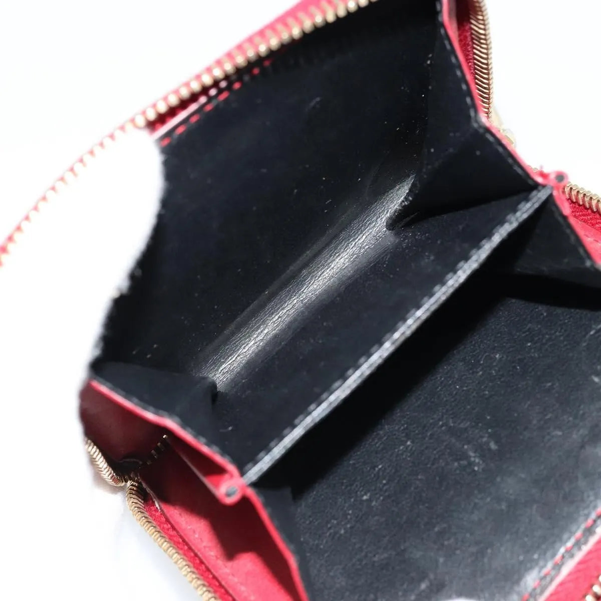 Saint Laurent Zipped Bifold Leather Red Leather Wallets Accessory (Pre-Owned)