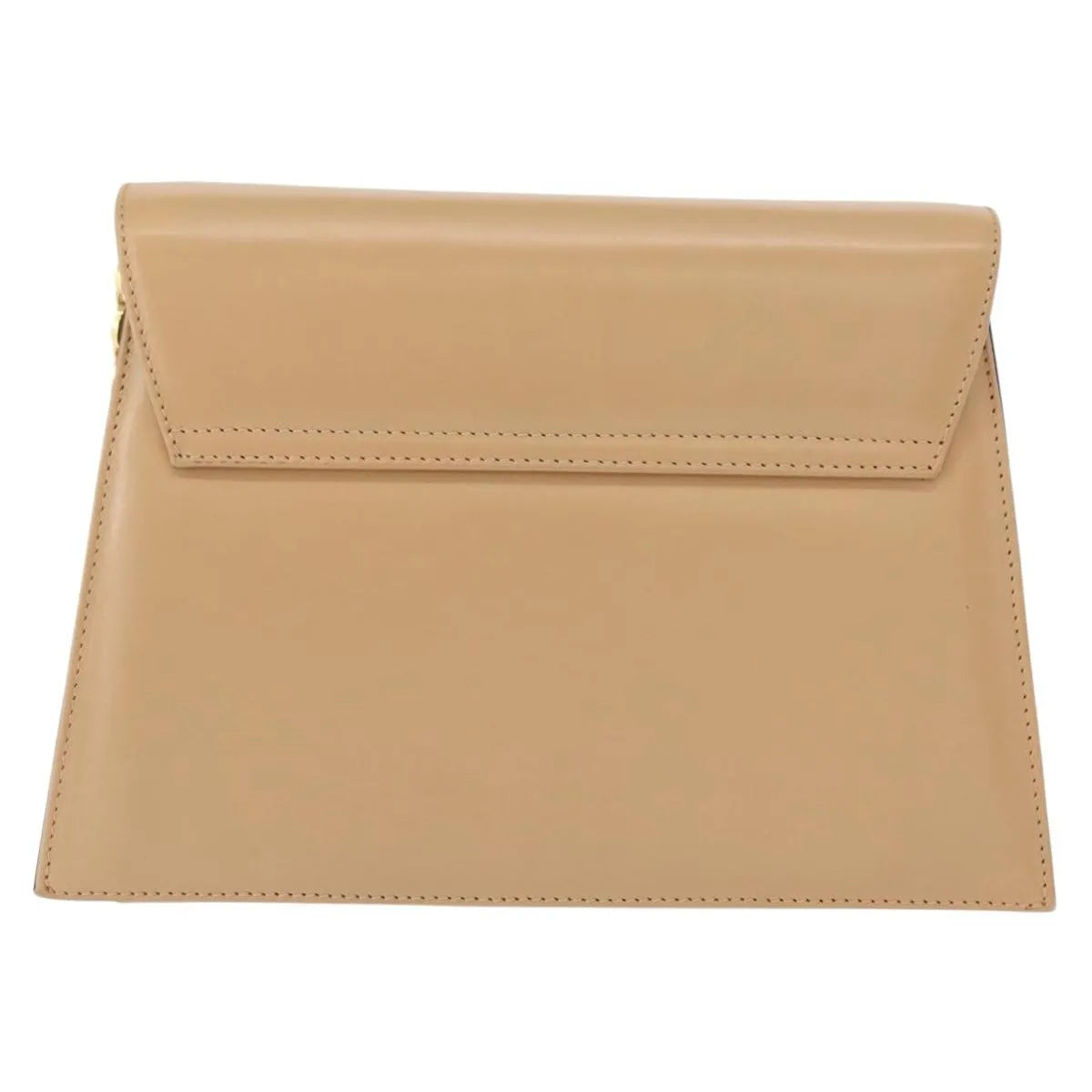 Salvatore Ferragamo Vintage Flap Leather Beige Leather Shoulder Bag Bag (Pre-Owned)