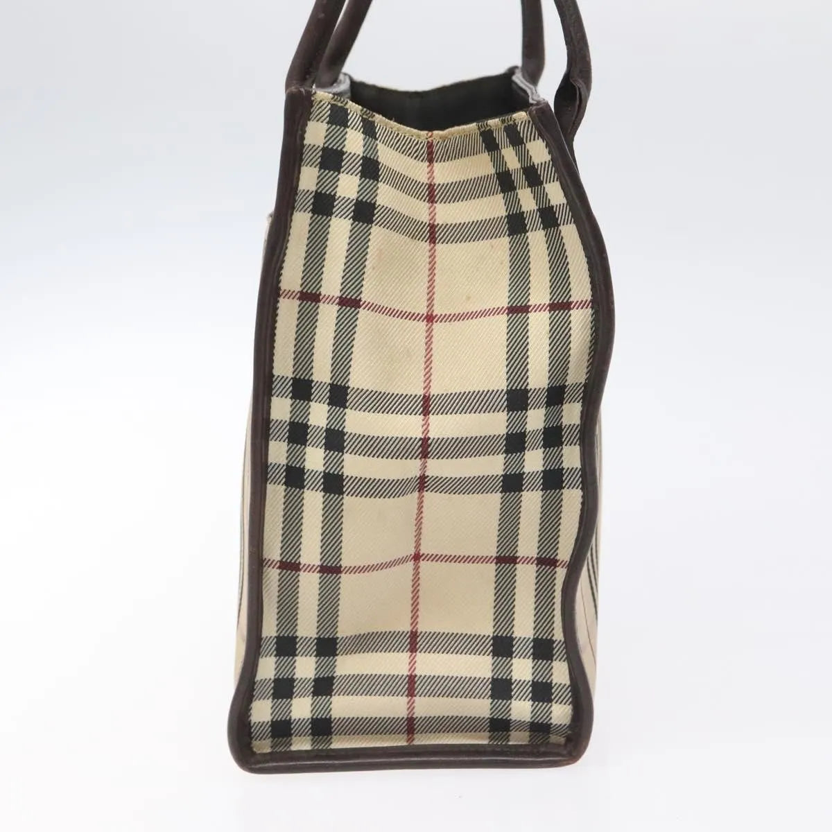 Burberry Nova Check Nylon Beige Nylon Handbag (Pre-Owned)