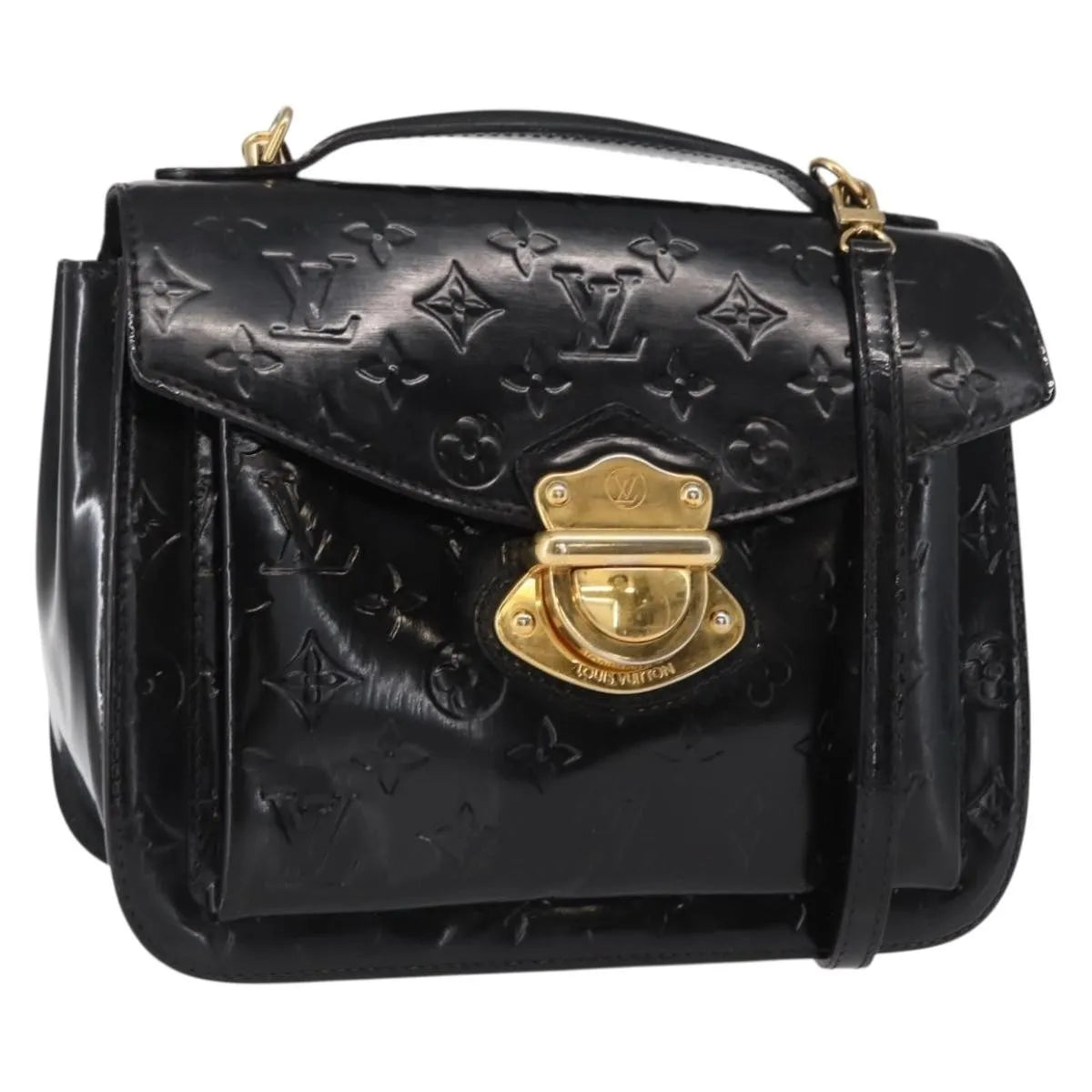 Louis Vuitton Mirada Monogram Vernis Black Patent_Leather Handbag (Pre-Owned)