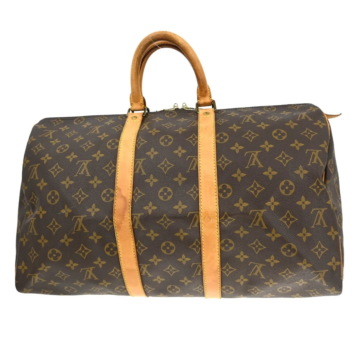 Louis Vuitton Keepall Bag Monogram Canvas Brown Canvas Travel Bag Bag (Pre-Owned)