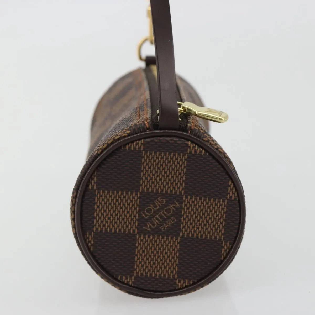 Louis Vuitton Papillon Pochette Damier Ebene Brown Canvas Clutche & Pouche Bag (Pre-Owned)