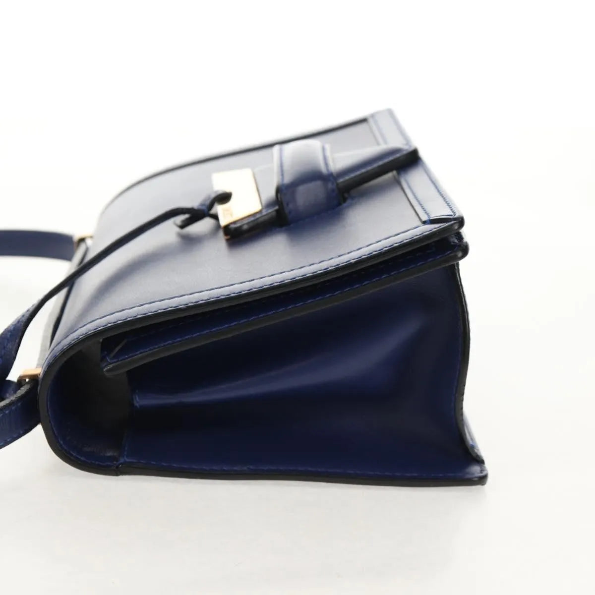 Loewe Barcelona Leather Blue Leather Shoulder Bag Bag (Pre-Owned)