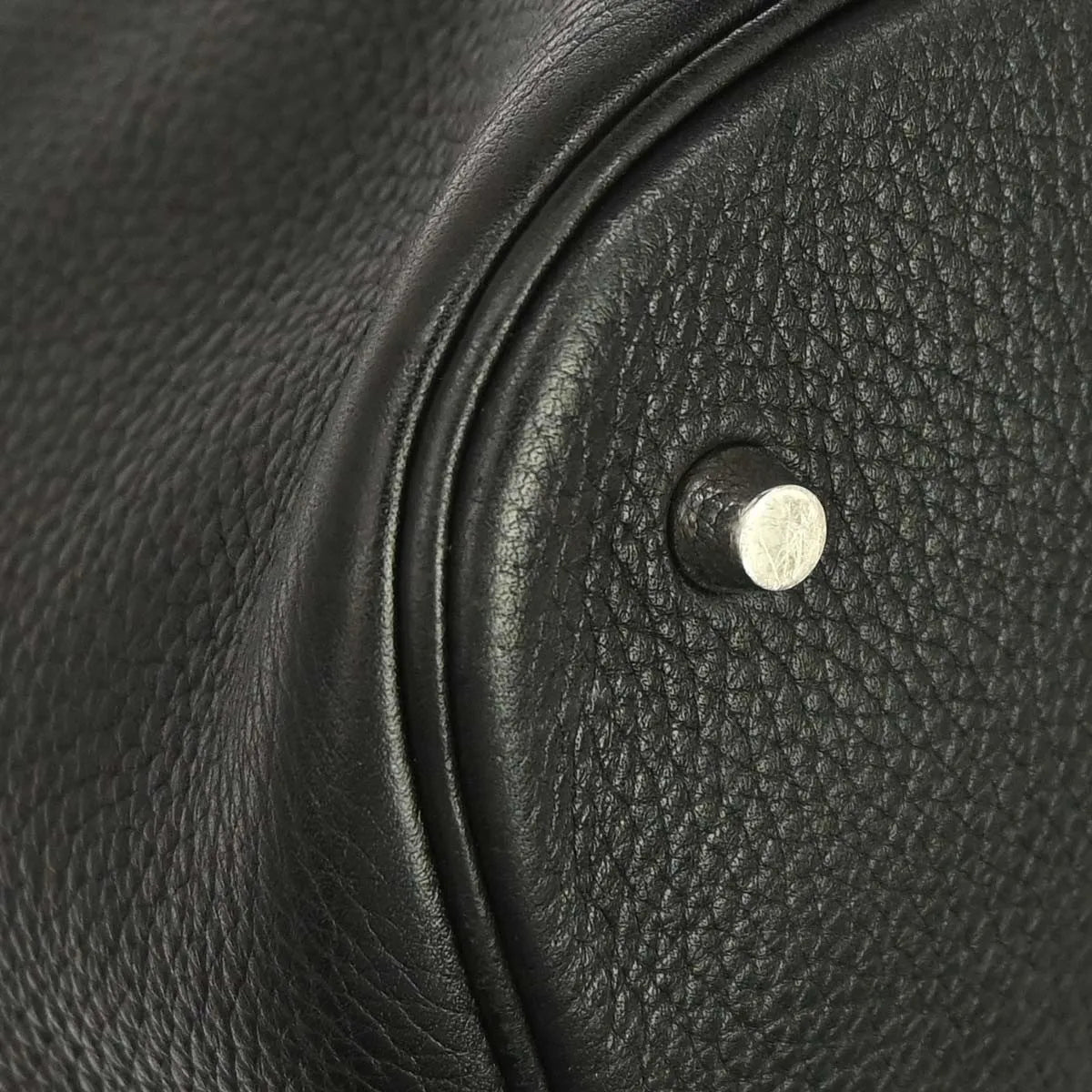 Hermes Picotin Lock Clemence Black Leather Handbag (Pre-Owned)