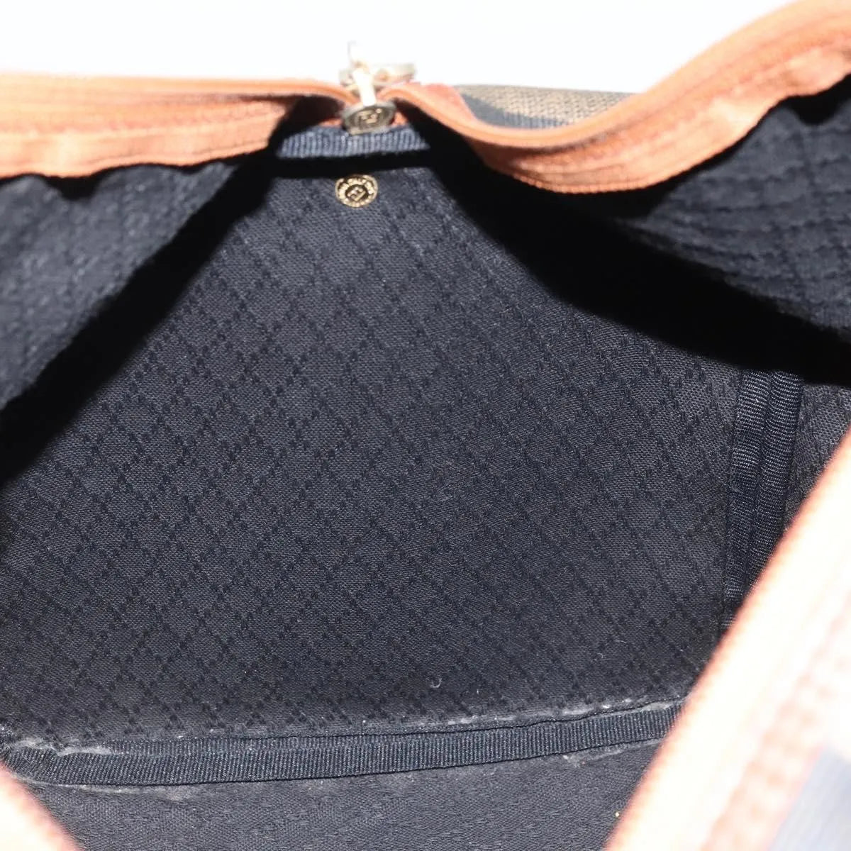 Fendi Vintage Pequin Boston Coated Canvas Brown Canvas Travel Bag Bag (Pre-Owned)