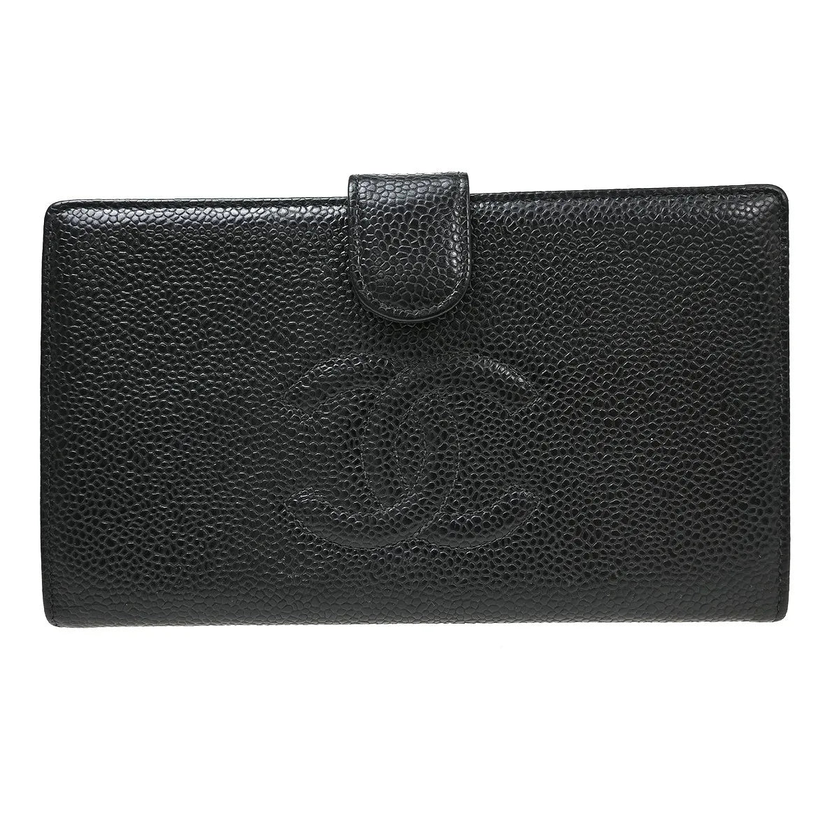Chanel Timeless Cc French Caviar Black Leather Wallets Accessory (Pre-Owned)