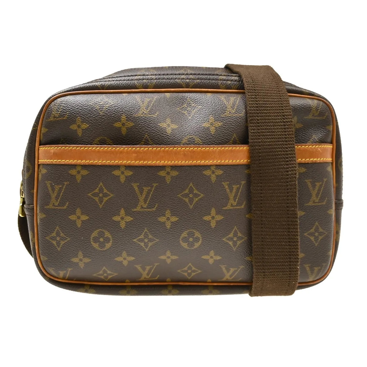 Louis Vuitton Reporter Monogram Brown Canvas Shoulder Bag Bag (Pre-Owned)