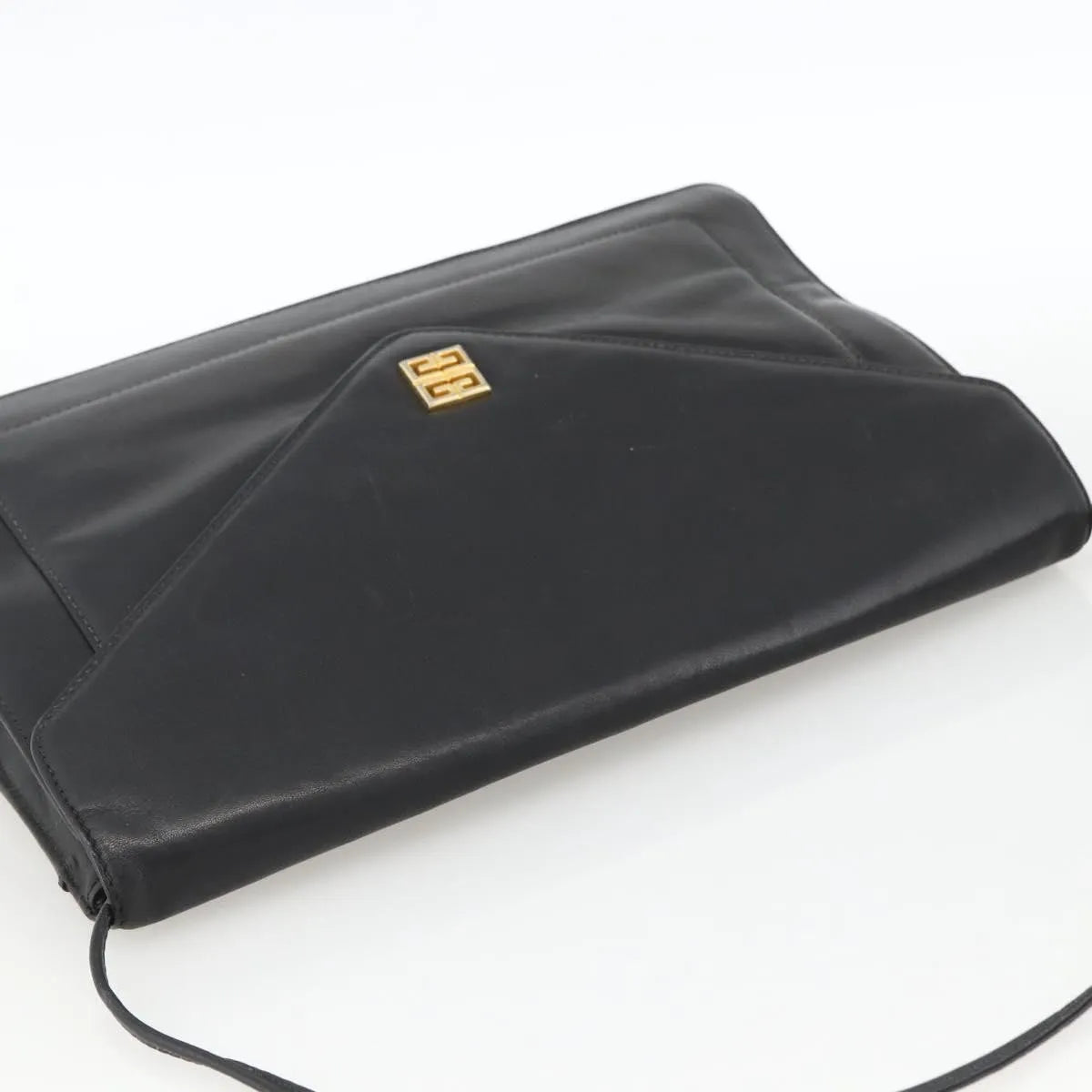 Givenchy Vintage 4G Leather Black Leather Shoulder Bag Bag (Pre-Owned)