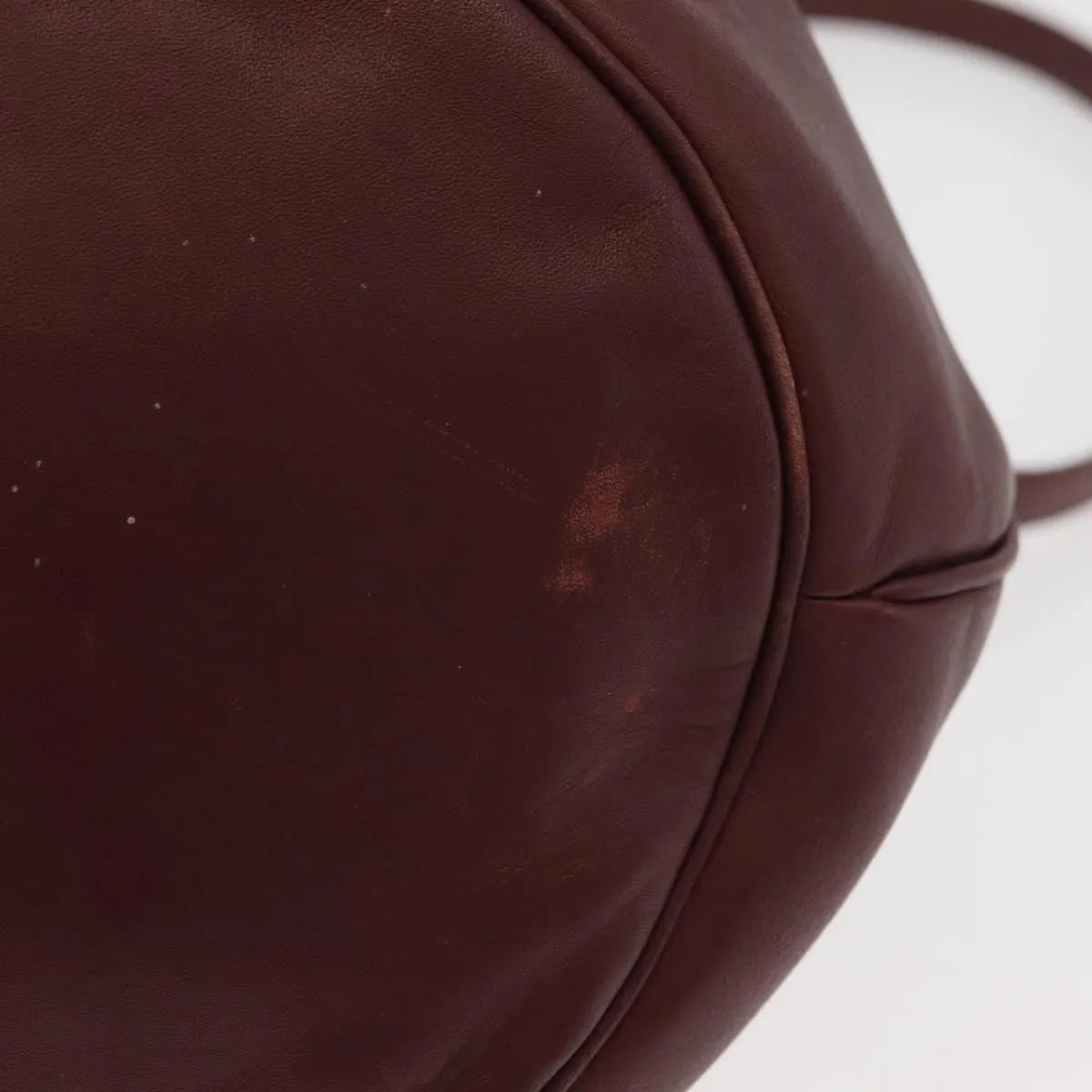 Cartier Must De Cartier Leather Burgundy Leather Shoulder Bag Bag (Pre-Owned)