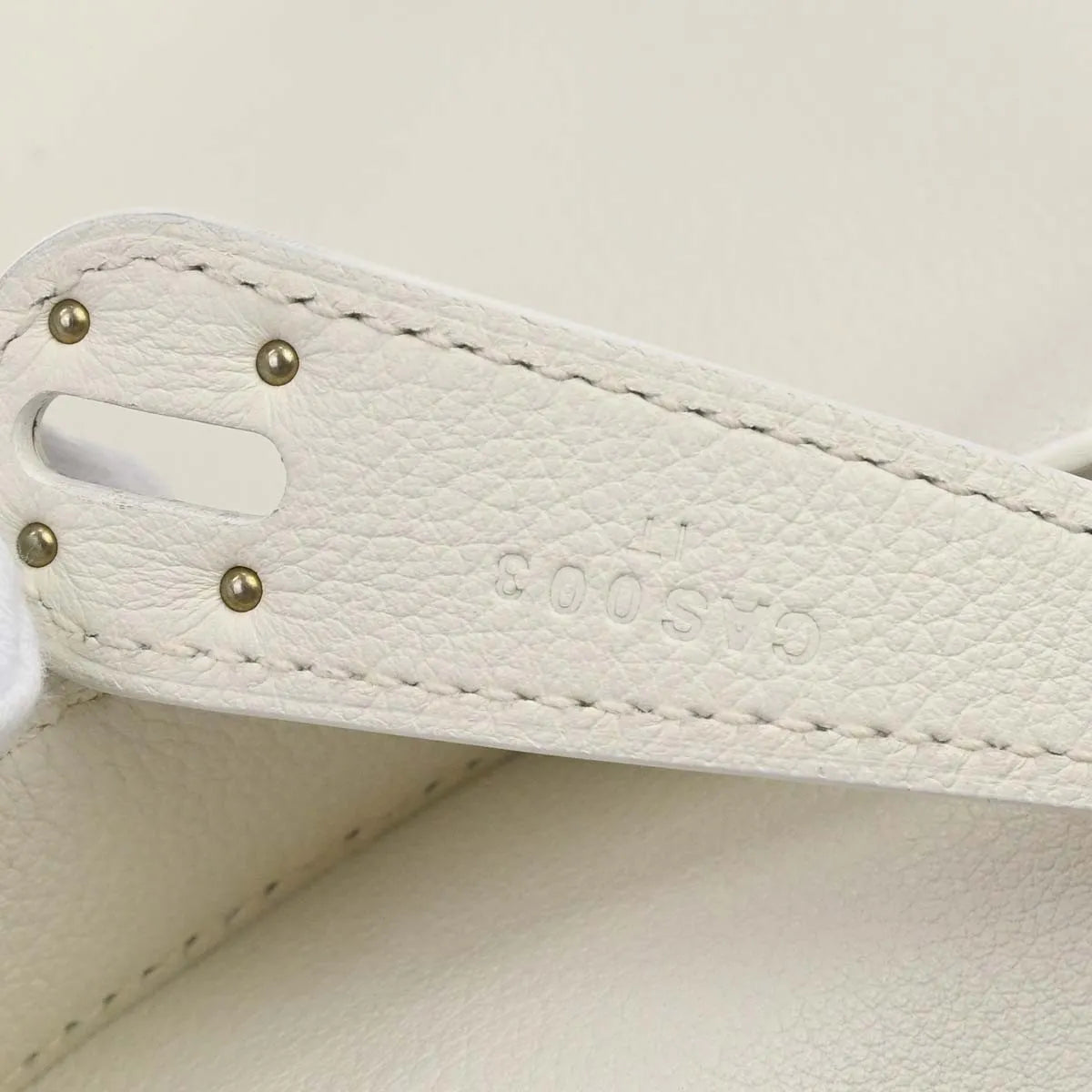 Hermes Lindy Evercolor White Leather Shoulder Bag Bag (Pre-Owned)
