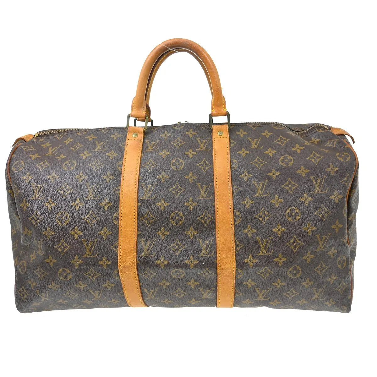 Louis Vuitton Keepall Bag Monogram Canvas Brown Canvas Travel Bag Bag (Pre-Owned)