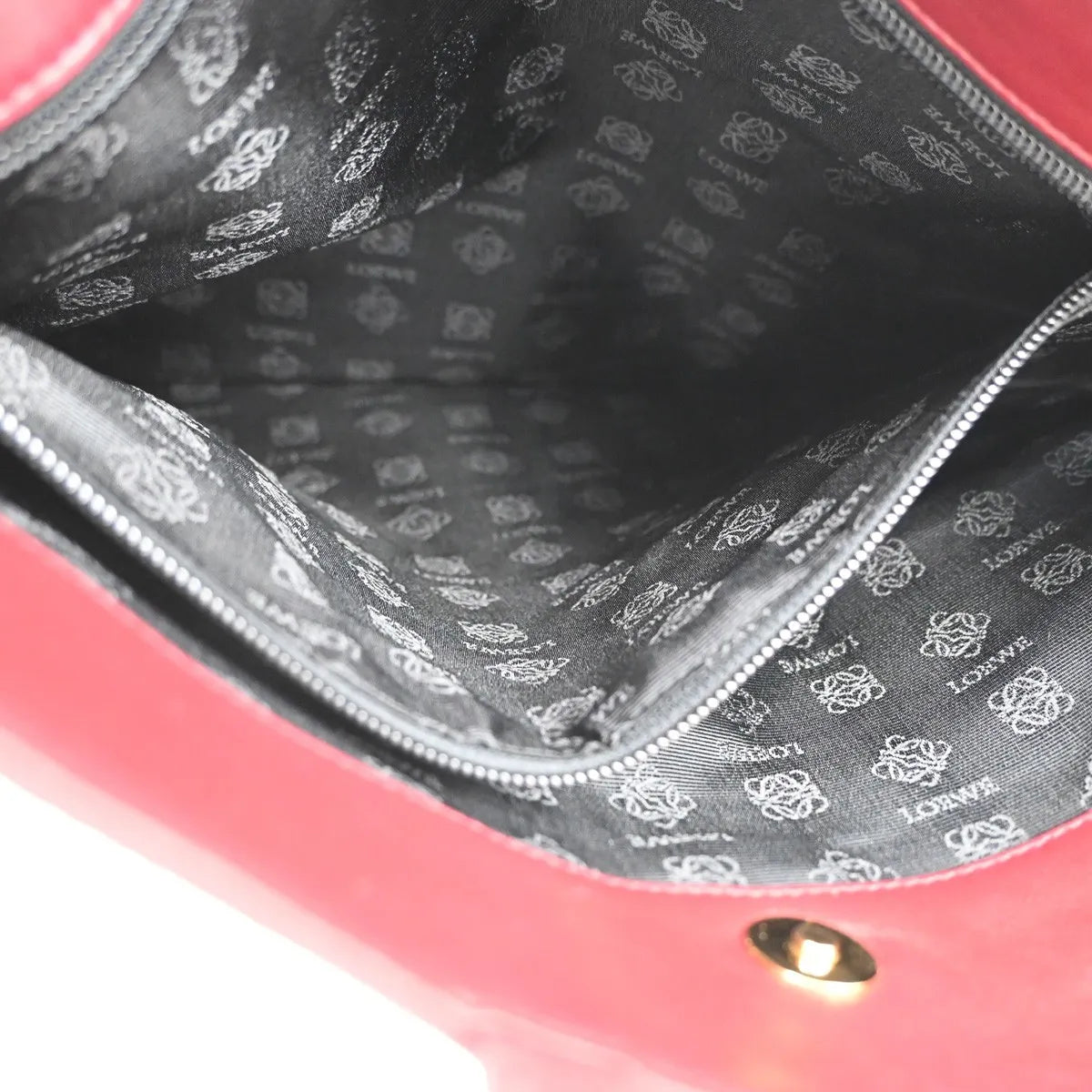 Loewe Anagram Tote Suede Red Suede Tote Bag Bag (Pre-Owned)