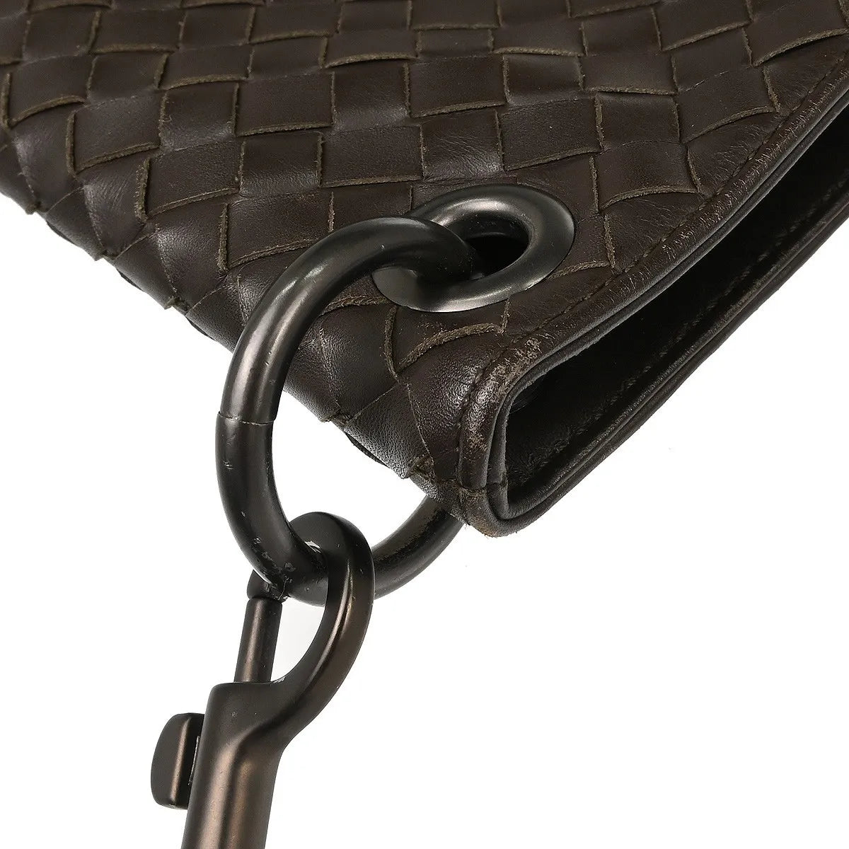 Bottega Veneta Intrecciato Shoulder Leather Brown Leather Shoulder Bag Bag (Pre-Owned)