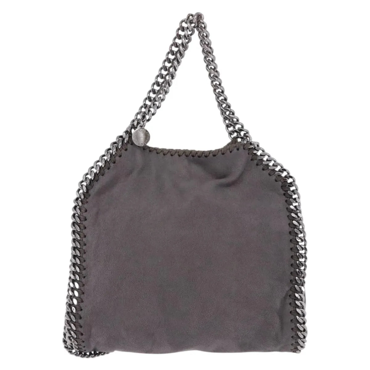 Stella Mccartney Falabella Fold Over Faux Leather Gray Polyester Shoulder Bag Bag (Pre-Owned)