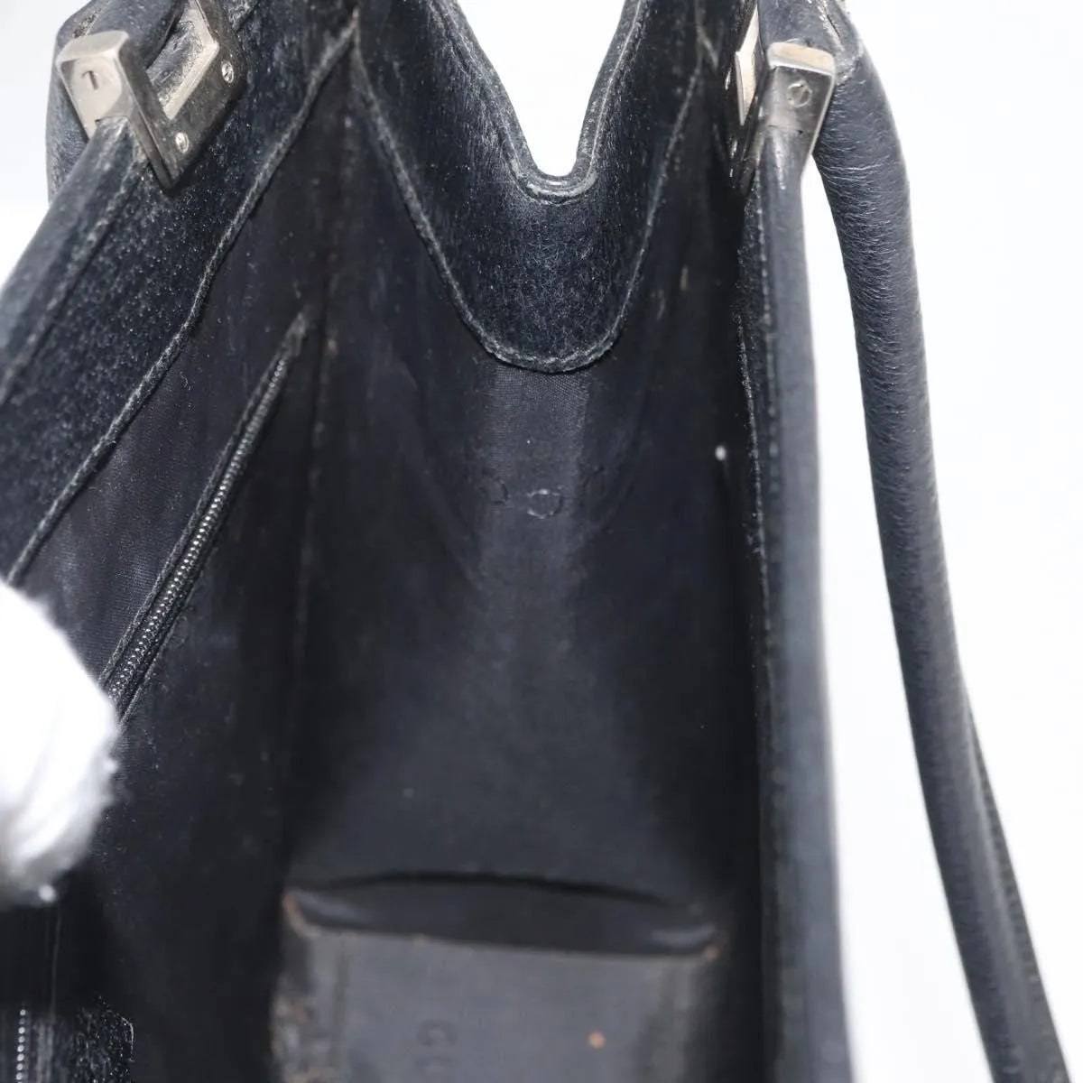 Gucci Jackie Tote Guccissima Leather Black Leather Handbag (Pre-Owned)