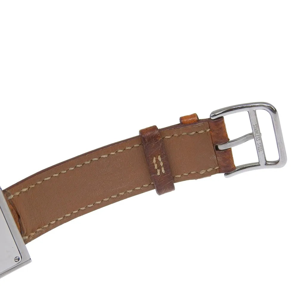Hermes Belt Quartz Stainless Steel And Leather Watch (Pre-Owned)