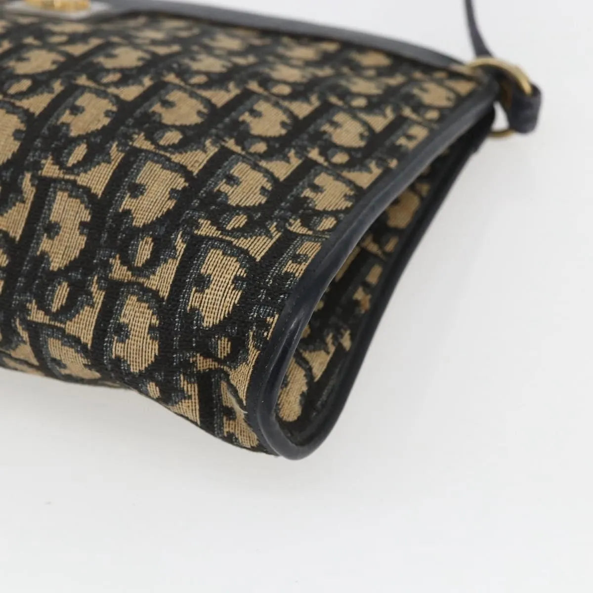 Christian Dior Vintage Trotter Canvas Navy Canvas Shoulder Bag Bag (Pre-Owned)