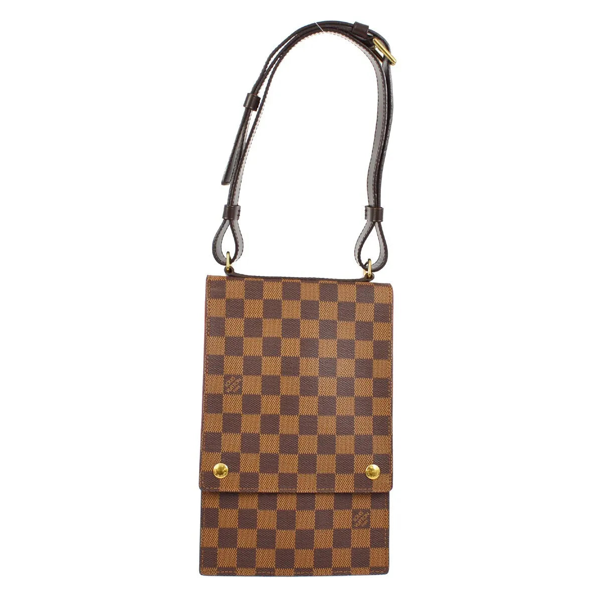 Louis Vuitton Portobello Messenger Damier Brown Canvas Clutche & Pouche Bag (Pre-Owned)