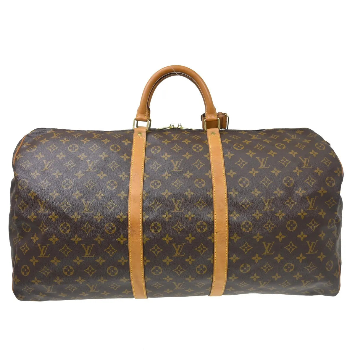 Louis Vuitton Keepall Bag Monogram Canvas Brown Canvas Travel Bag Bag (Pre-Owned)