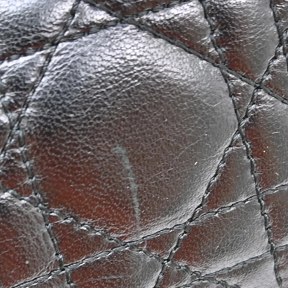 Christian Dior Lady Dior Cannage Quilt Lambskin Black Leather Handbag (Pre-Owned)