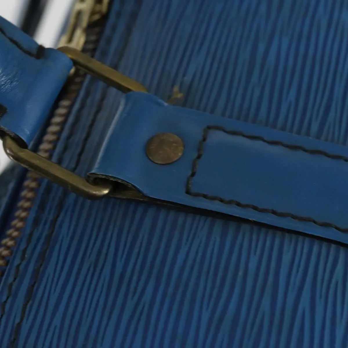 Louis Vuitton Keepall Epi Leather Blue Leather Travel Bag Bag (Pre-Owned)