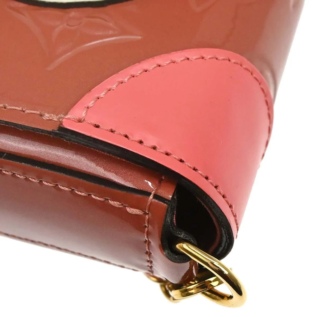 Louis Vuitton Felicie Pochette Limited Edition Valentine Dog Monogram Vernis Pink Patent_Leather Handbag (Pre-Owned)