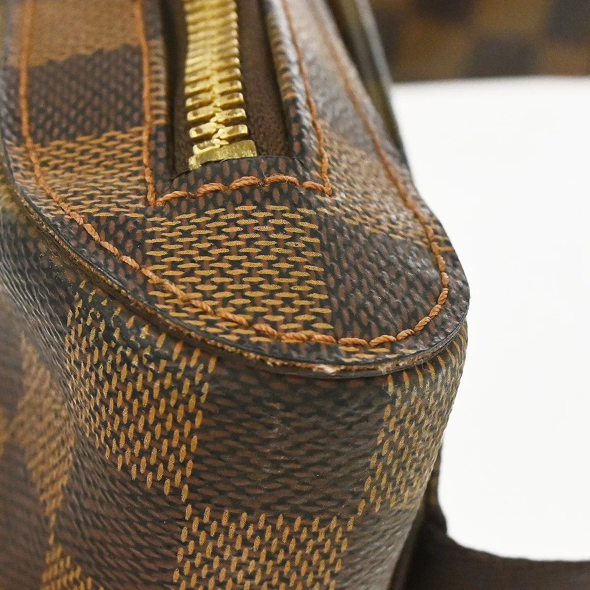 Louis Vuitton Geronimos Waist Damier Brown Canvas Shoulder Bag Bag (Pre-Owned)