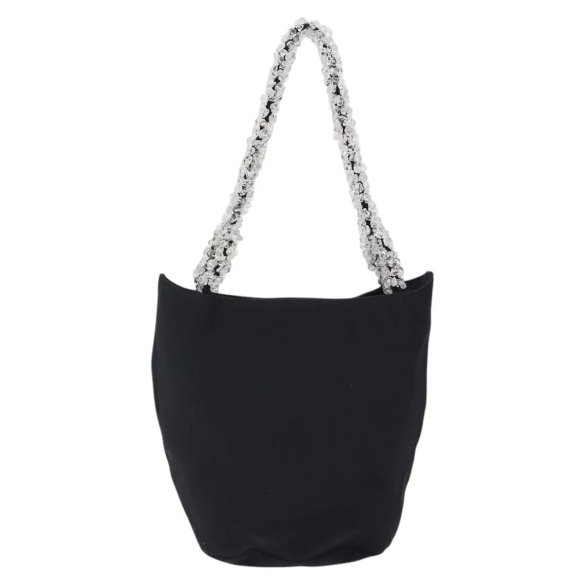 Bottega Veneta Vintage Nylon Black Nylon Handbag (Pre-Owned)