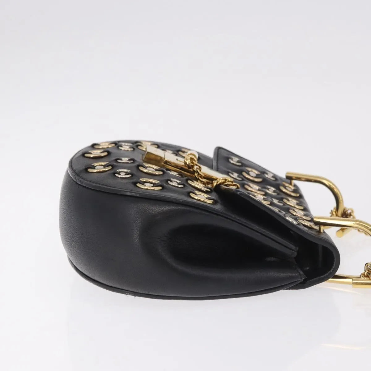 Chloe Drew Leather Black Leather Shoulder Bag Bag (Pre-Owned)