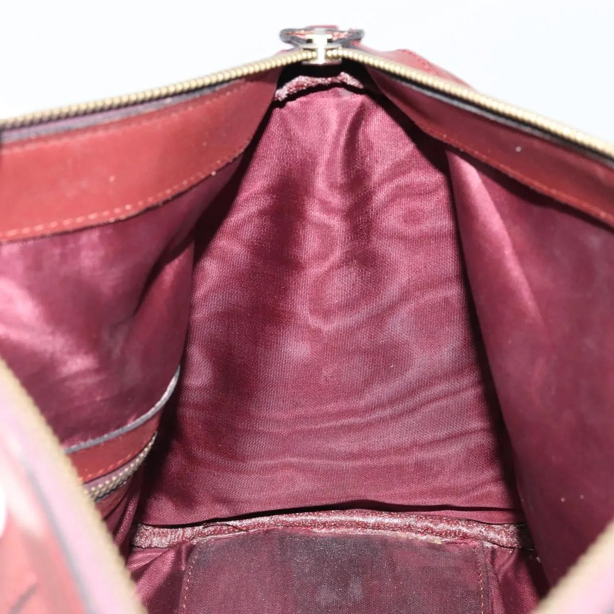 Cartier Must De Cartier Leather Burgundy Leather Handbag (Pre-Owned)