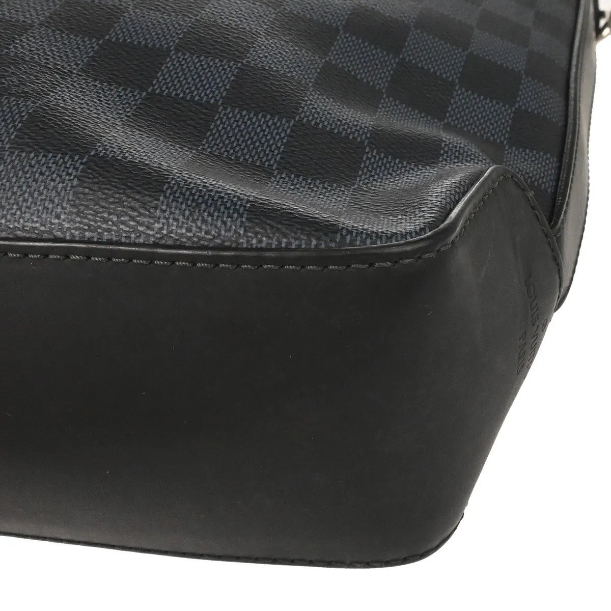 Louis Vuitton Greenwich Messenger Damier Cobalt Black Canvas Shoulder Bag Bag (Pre-Owned)