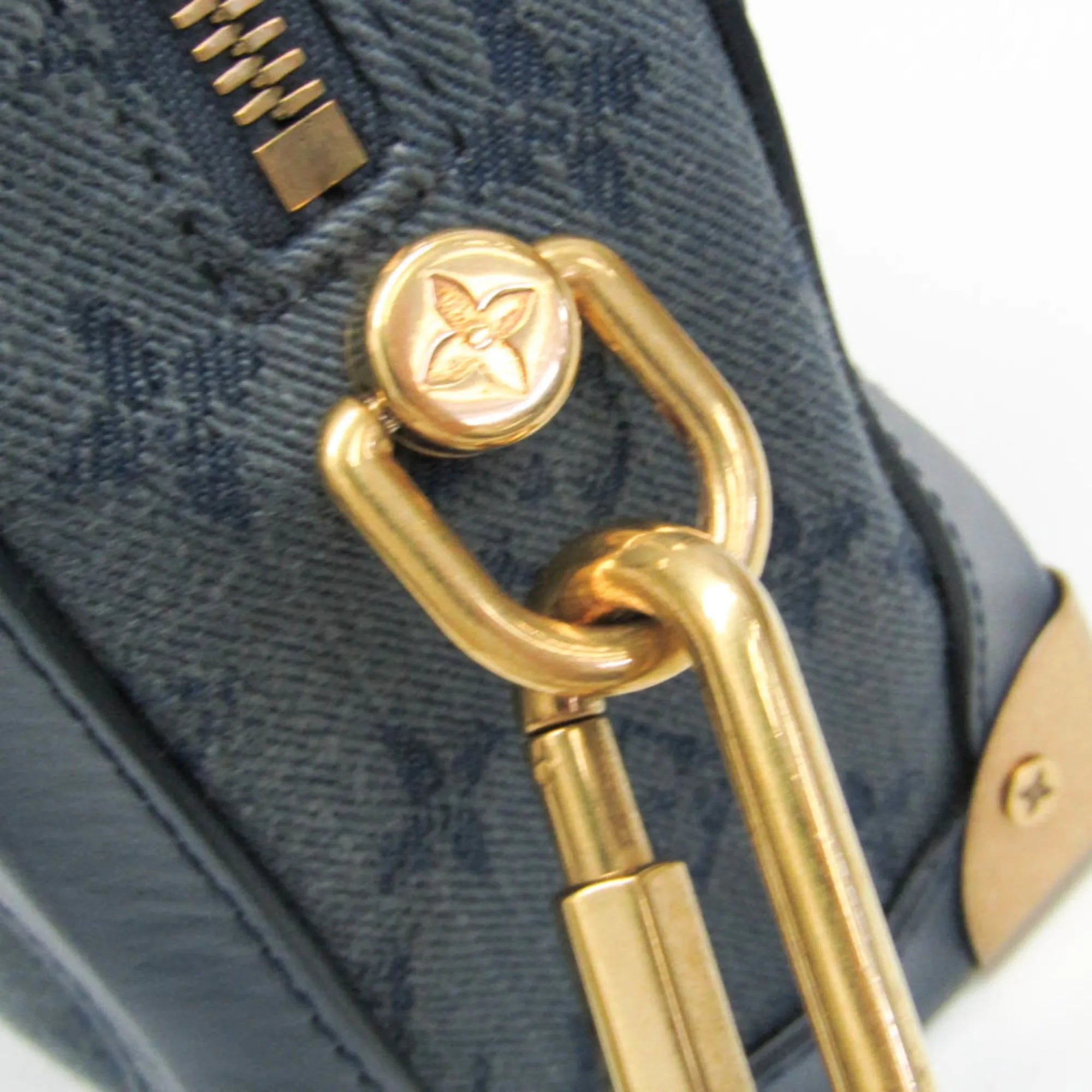 Louis Vuitton Soft Trunk Monogram Denim Blue Denim_Jeans Shoulder Bag Bag (Pre-Owned)