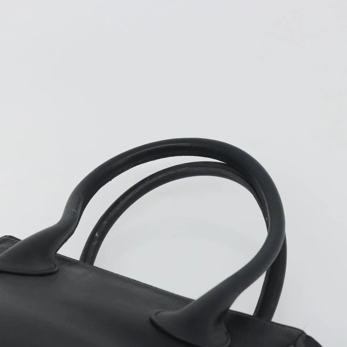 Christian Dior Vintage Cd Logo Tote Leather Black Leather Handbag (Pre-Owned)