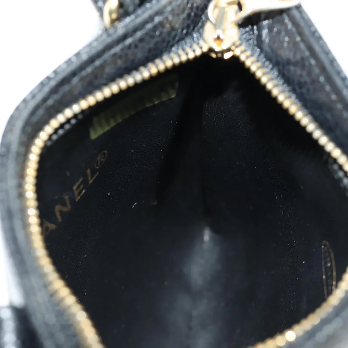 Chanel Vintage Timeless Belt Bag Caviar Black Leather Clutche & Pouche Bag (Pre-Owned)