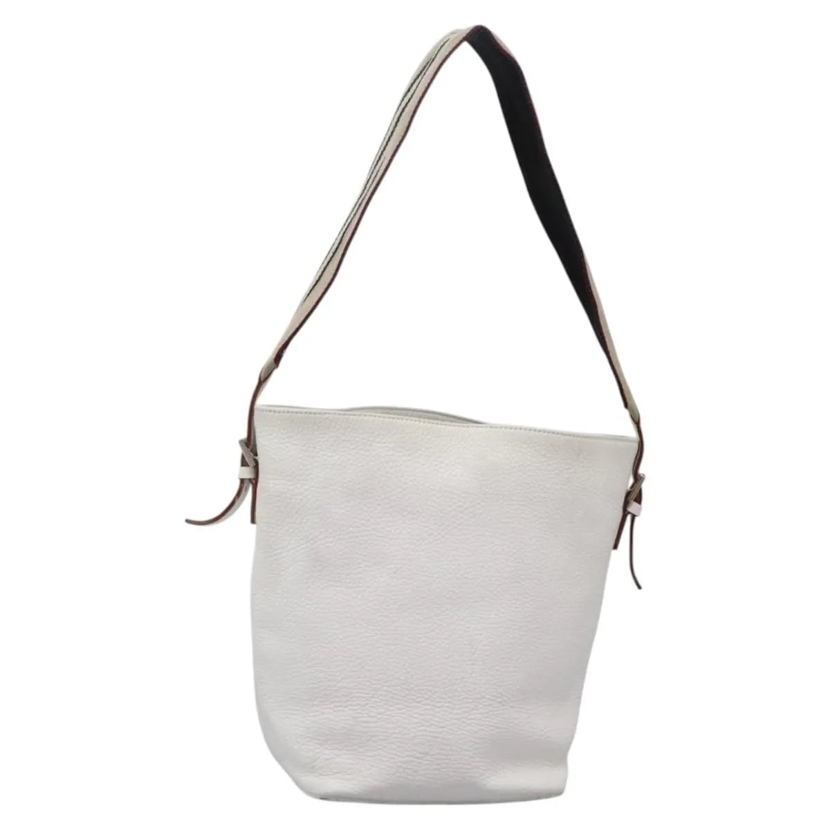 Burberry Vintage Leather White Leather Shoulder Bag Bag (Pre-Owned)