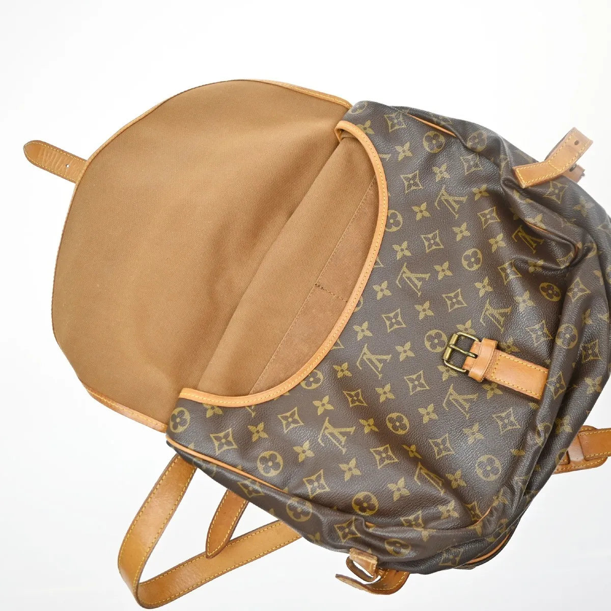 Louis Vuitton Saumur Monogram Canvas Brown Canvas Shoulder Bag Bag (Pre-Owned)