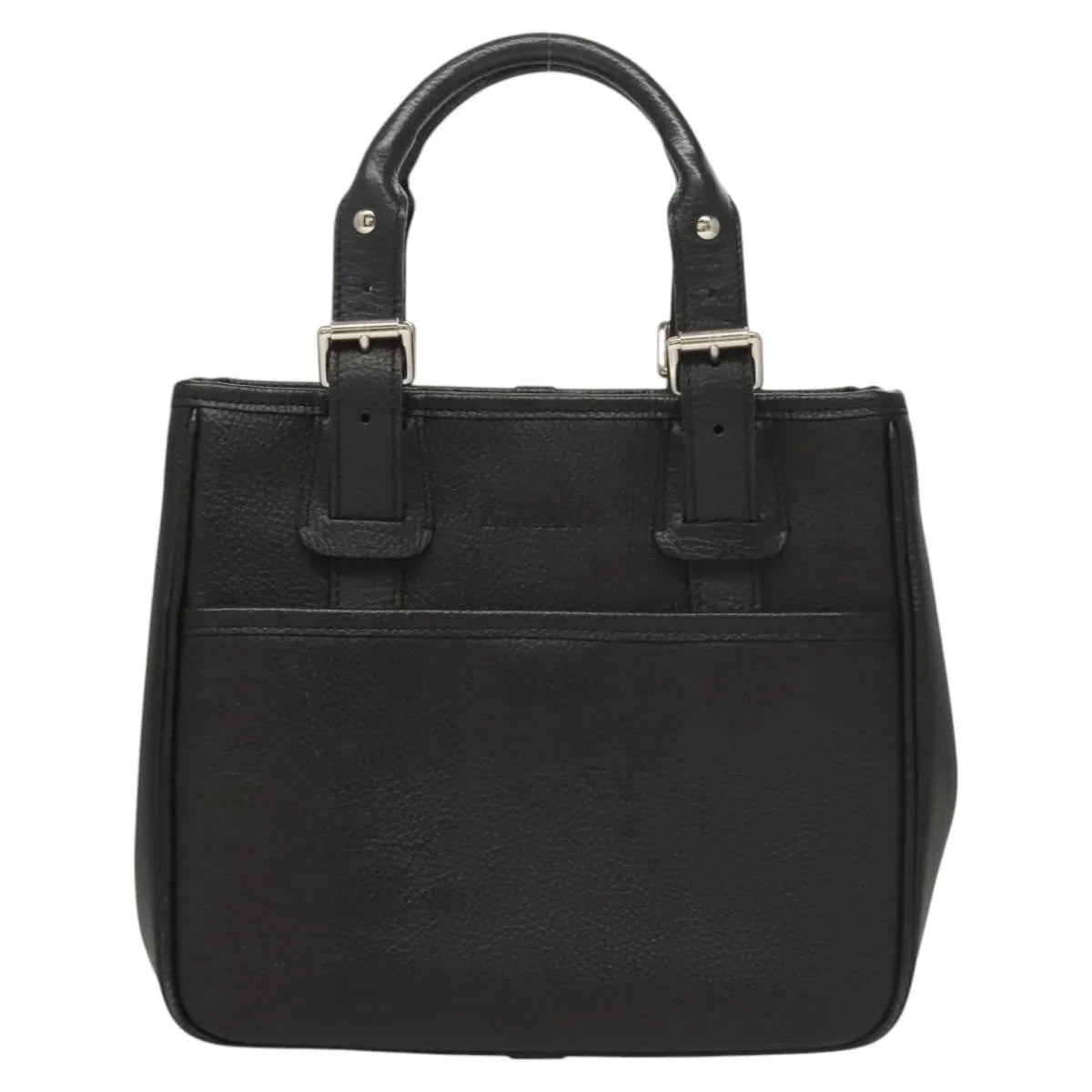 Burberry Vintage Leather Black Leather Handbag (Pre-Owned)