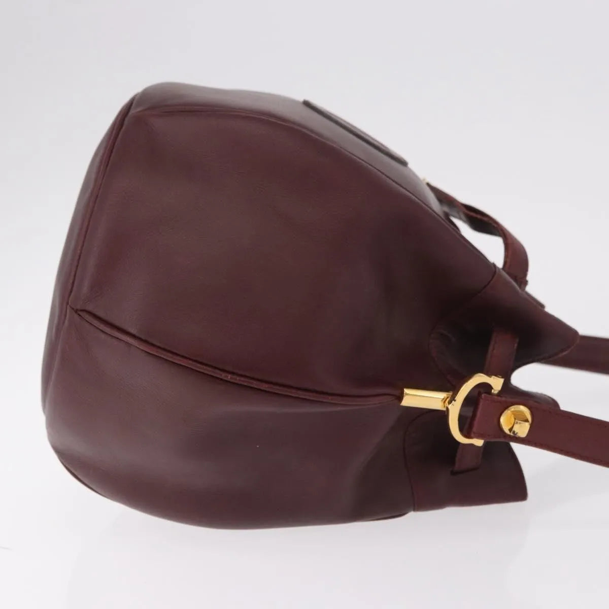 Cartier Must De Cartier Leather Burgundy Leather Shoulder Bag Bag (Pre-Owned)
