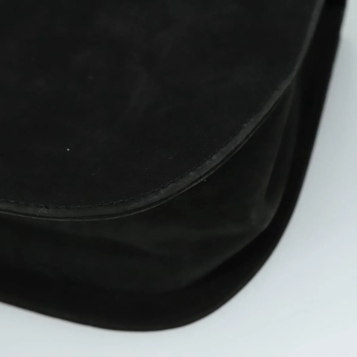 Salvatore Ferragamo Gancini Suede Black Suede Shoulder Bag Bag (Pre-Owned)