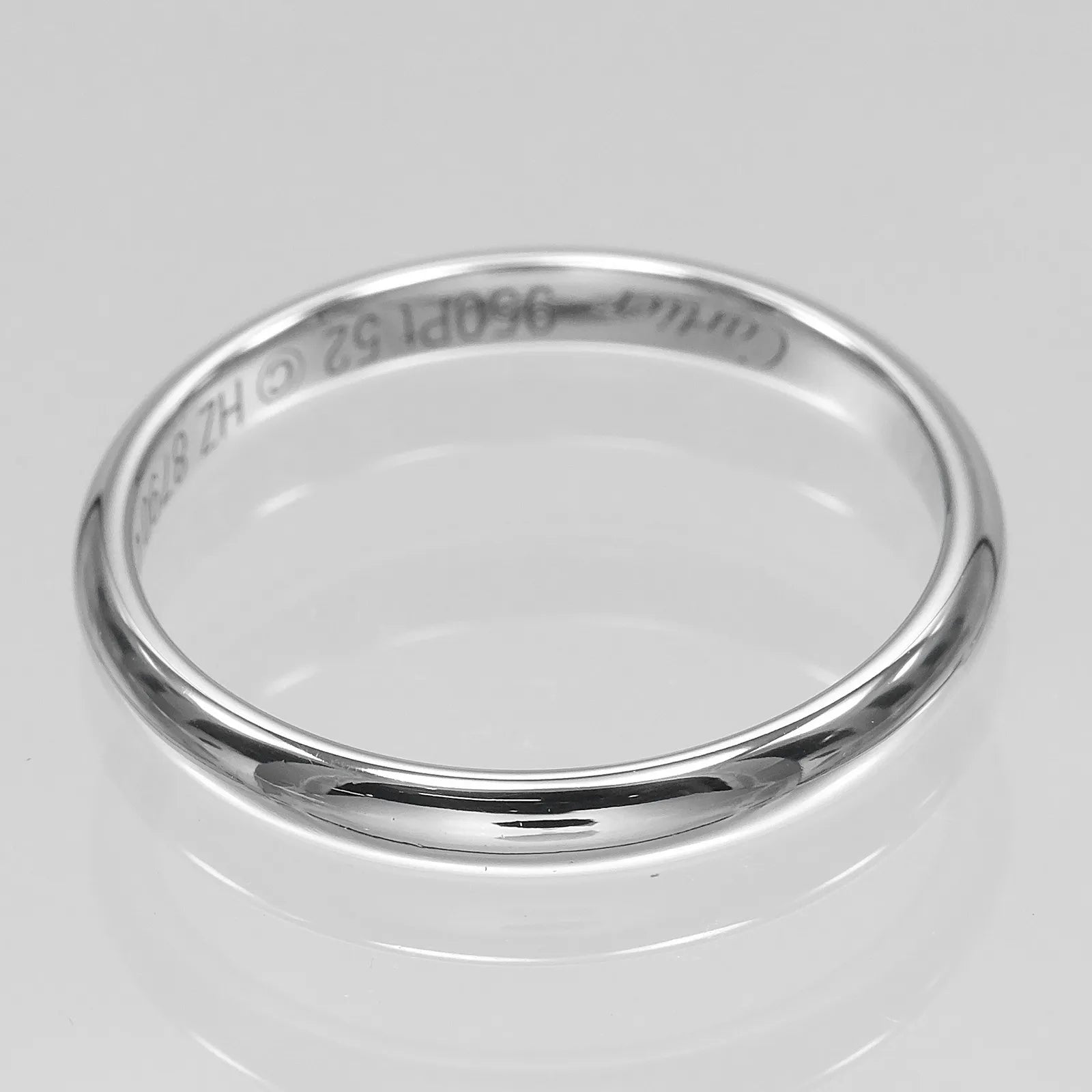 Cartier 1895 Wedding Band Platinum Silver Platinum Ring Jewelry (Pre-Owned)